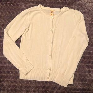 Cream cardigan kids sweater